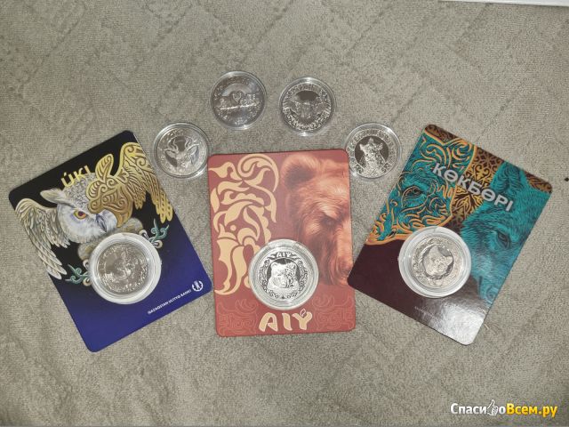 Монета 200 тенге Казахстан "Медведь" 2024 г.