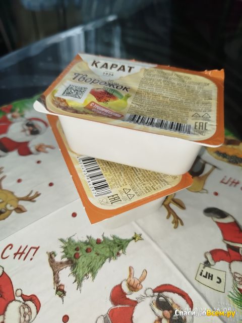 Фотография Продукт творожный Карат творожок фруктовый с наполнителем "Тропические фрукты" | отзыв покупателя Продукт творожный Карат творожок фруктовый с наполнителем "Тропические фрукты"