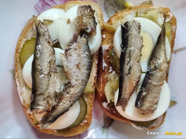 Шпроты из балтийской кильки в масле "За Родину"