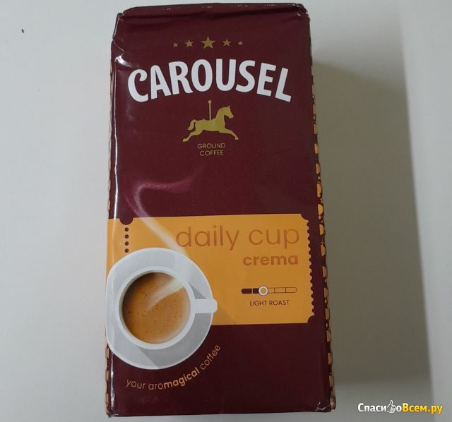 Фотография Кофе молотый Carousel Daily Cup crema | отзыв покупателя Кофе молотый Carousel Daily Cup crema