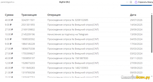 Фотография Сайт опросник Bigpoll.ru | отзыв покупателя Сайт опросник Bigpoll.ru