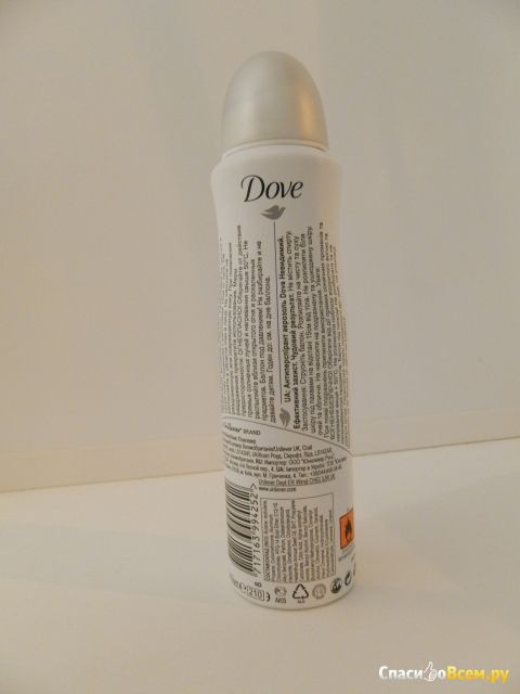 Дезодорант-антиперспирант спрей Dove "Invisible Dry" против белых следов