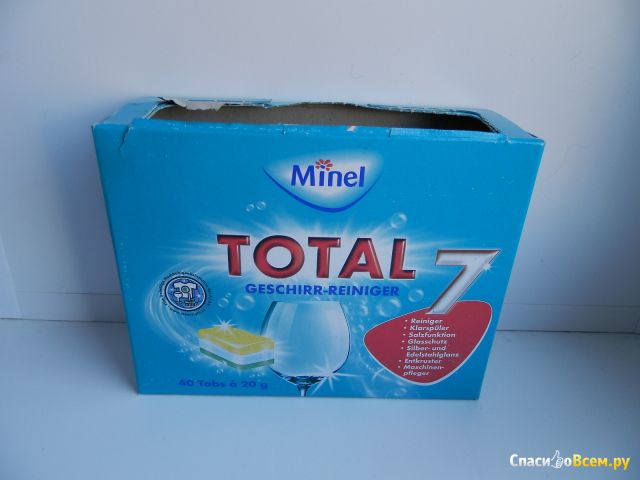 Таблетки для посудомоечных машин Minel Total 7