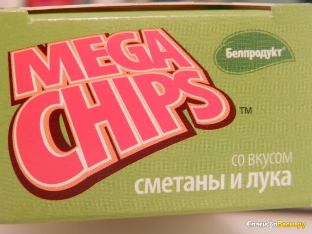 Чипсы Mega Chips со вкусом сметаны и лука