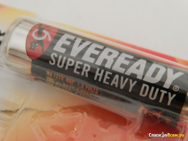 Солевые батарейки Eveready Super Heavy Duty AA