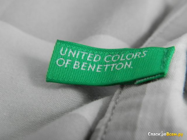 Женская рубашка Benetton серая, в клетку