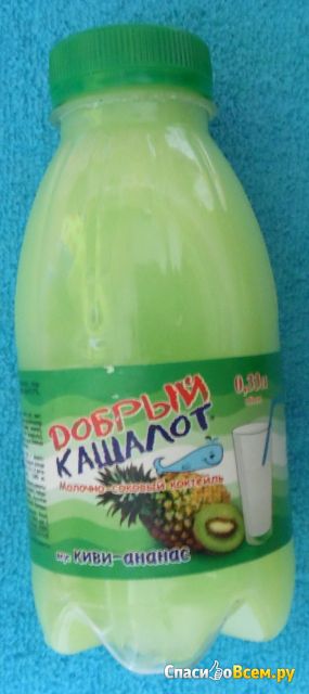 Молочно-соковый коктейль "Добрый кашалот" киви-ананас