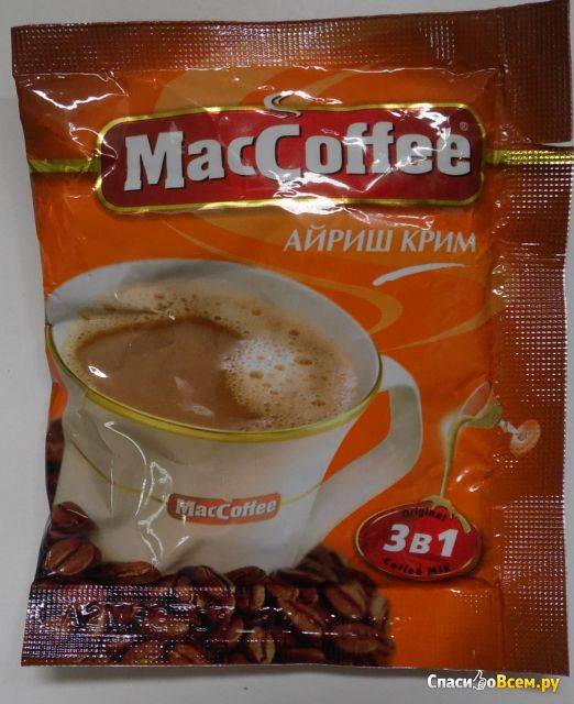 Кофе MacCoffee 3 в 1 «Айриш крим»