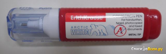 Ручка-корректор Erich Krause "Arctic White"