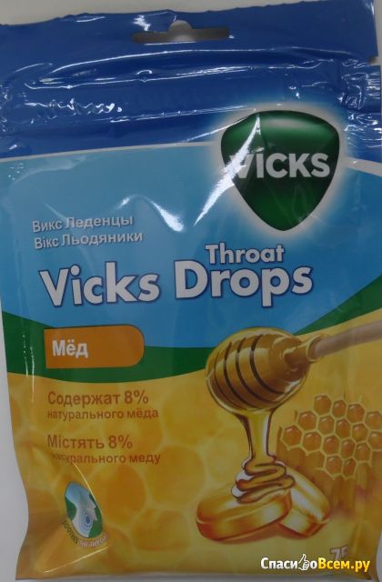 Леденцы Vicks Drops мед
