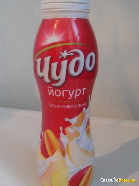Йогурт питьевой «Чудо», персик-манго-дыня