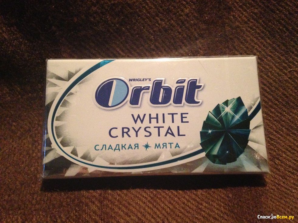 Сладкая мята. Резинка жевательная Orbit (орбит) сладкая мята. Orbit White сладкая мята. Orbit White Crystal. Жевательная резинка Orbit White Crystal сладкая мята, 20,8 г.