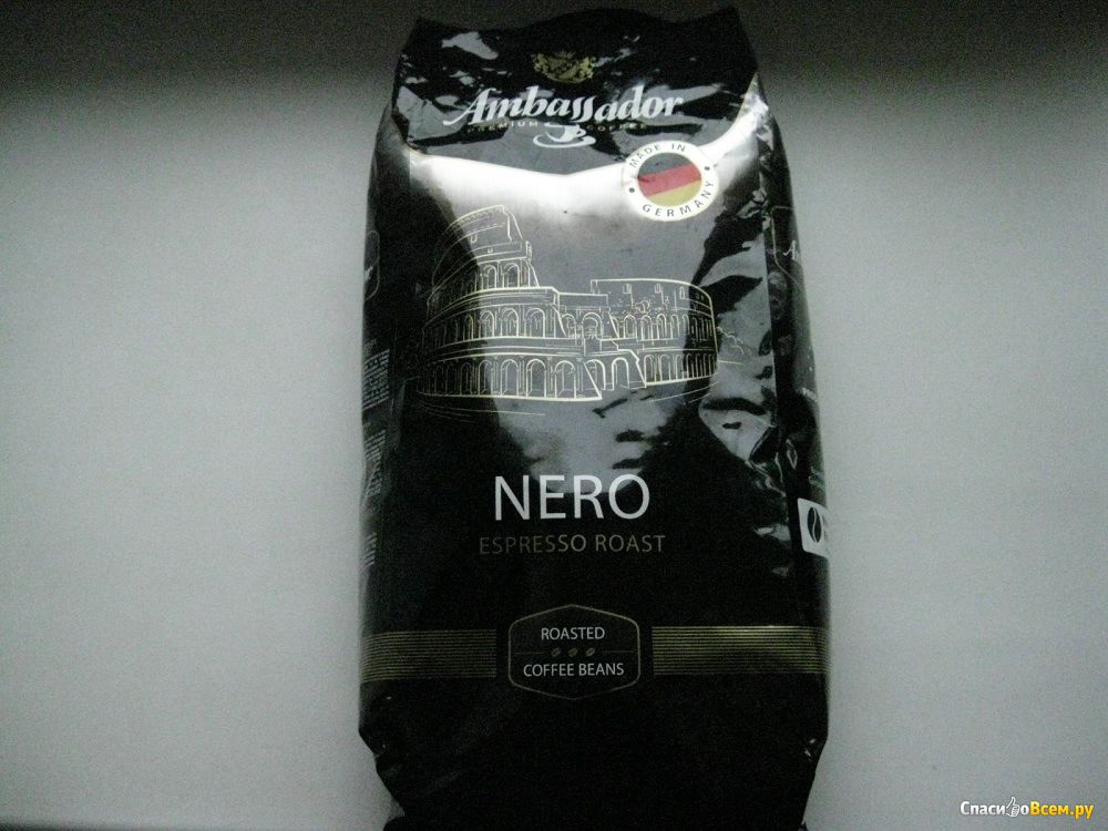 Кофе ambassador nero. Ambassador Espresso Roast в зернах 1кг. Кофе в зернах Ambassador Nero, 1000г. Кофе жареный в зёрнах темнообжаренный. Кофе в зернах Амбассадор Неро белый.